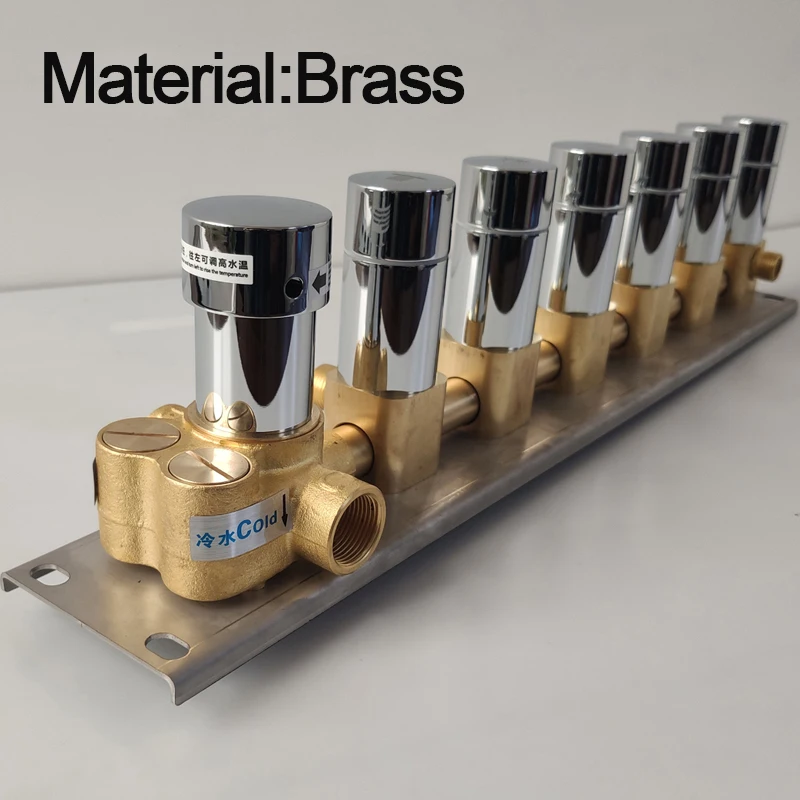 bathroom faucet thermostatic shower valve brass 456 functions chrome concealed mixer wall bath with embedded accessories tap free global shipping