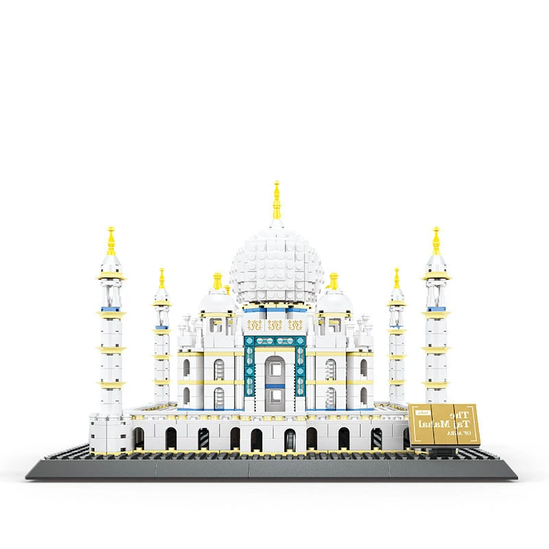 

1505PCS Creator Indian Taj Mahal Micro Architecture Palace Street View Model Mini Bricks Building Blocks Educational Kids Toys