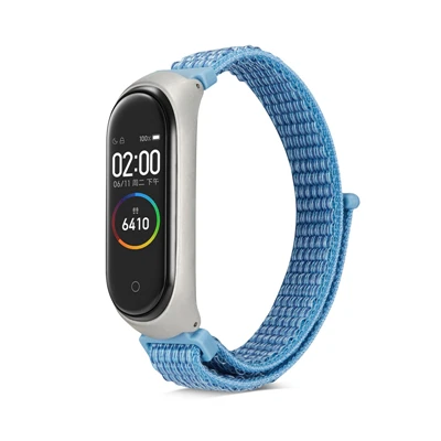 blue with frame Браслет для Xiaomi mi Band 4 3 спортивный ремешок нейлоновый ремешок на запястье для Xiaomi mi Band 4 ремешок для часов браслеты mi band 4 браслеты - Цвет ремешка: blue with frame