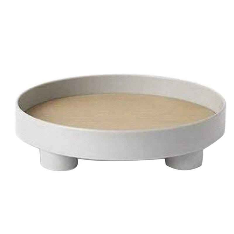 

1 Pcs Marble Painting Phnom Penh Ceramic Jewelry Plate L & 1 Pcs Multifunctional Non-Slip Storage Tray Fruit Tray