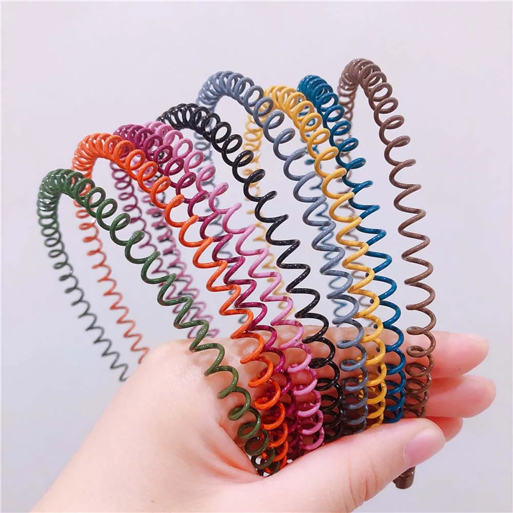 Простой Модный весенний металлический ободок девушки женщины обруч для волос из