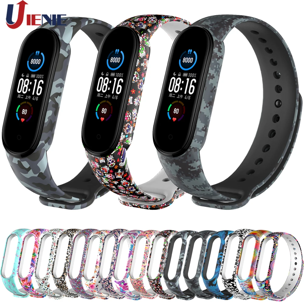 

Ремешок силиконовый для Xiaomi Mi Band 6 5, сменный Браслет из ТПУ Для Xiaomi Band 5 6 Mi Band 5