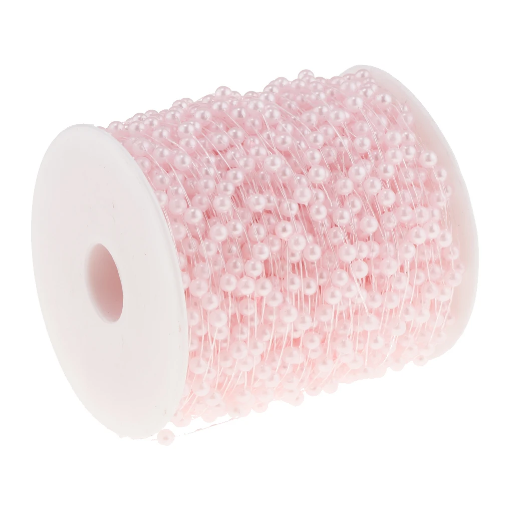 60 м/197ft хрустальные жемчужные бусины цепочка гирлянда нити Свадебная вечеринка DIY