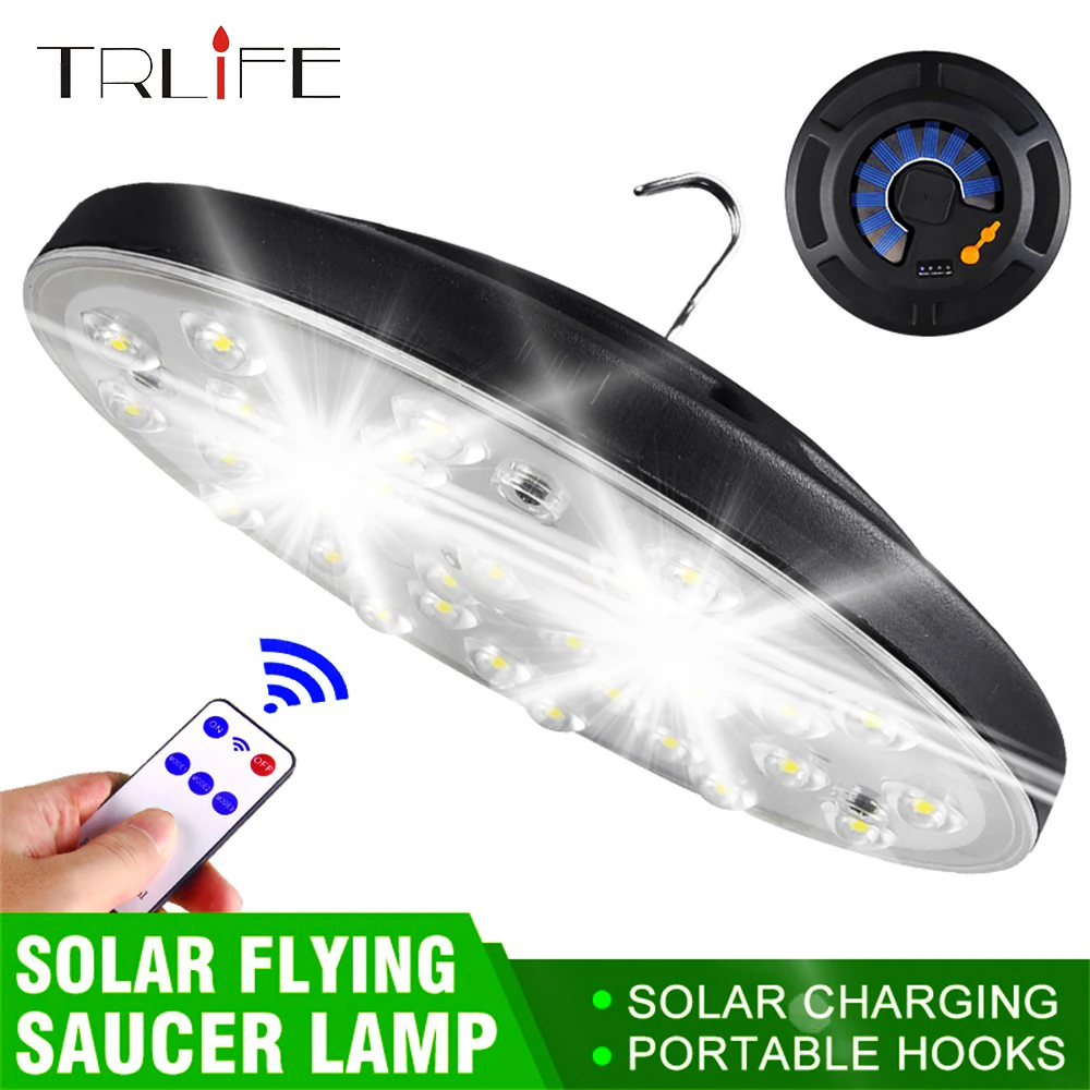 

Мощная светодиодная лампа на солнечной батарее, с дистанционным управлением, Аккумуляторный походный фонарь на солнечной батарее, портати...