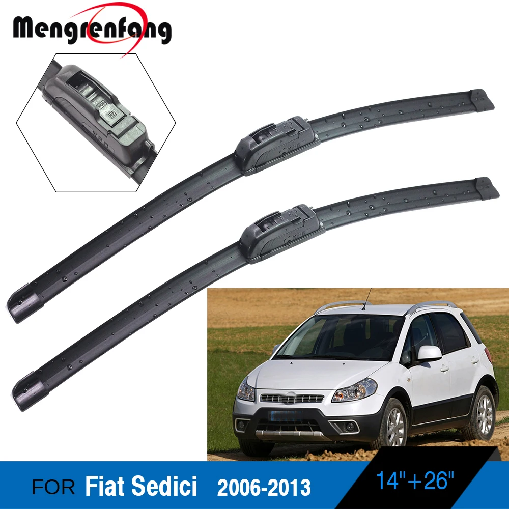 

2 X Car Frameless Front Windscreen Wiper Soft Rubber Wiper Blades For Fiat Sedici 2006-2013