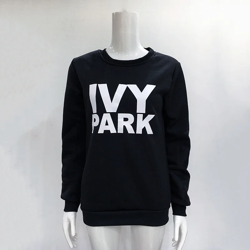 Худи с круглым вырезом и буквенным принтом в стиле парка Женские повседневные