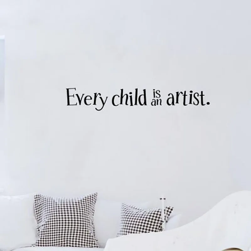 Каждый ребенок-художник настенный стикер гостиная спальня украшение для дома