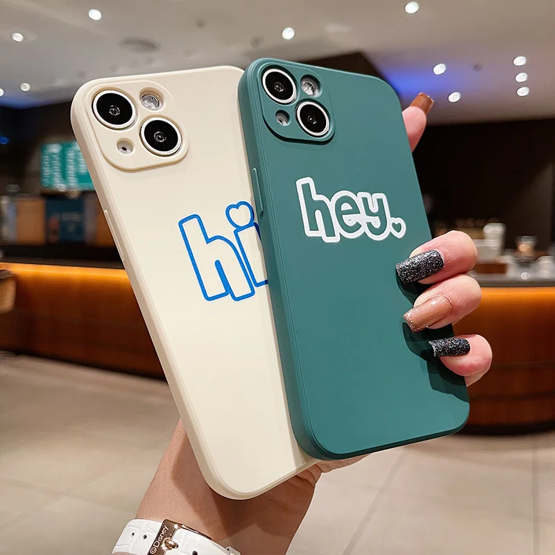 2022.Personalized English For Iphone13 Mobile Phone Shell XR Personalized 11pro Creative Max Couple 12 Net Red Soft Shell