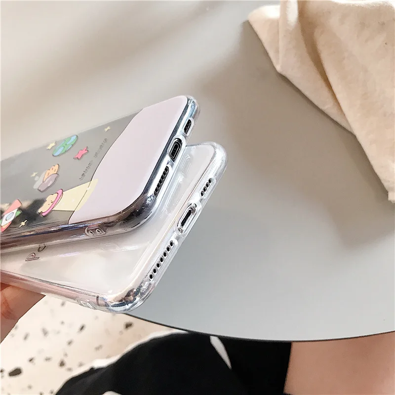 Милый корейский чехол с изображением кофейных медведей для iphone 11 Pro Max xs max xr x 6 6s 7 8