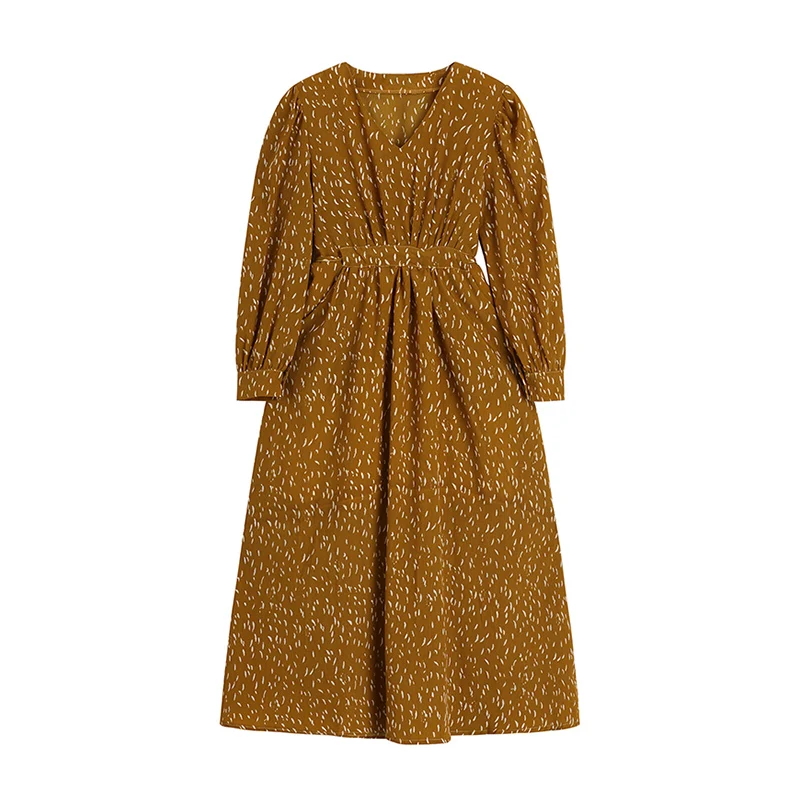 Женский винтажный костюм с цветочным принтом свободный плиссированный во