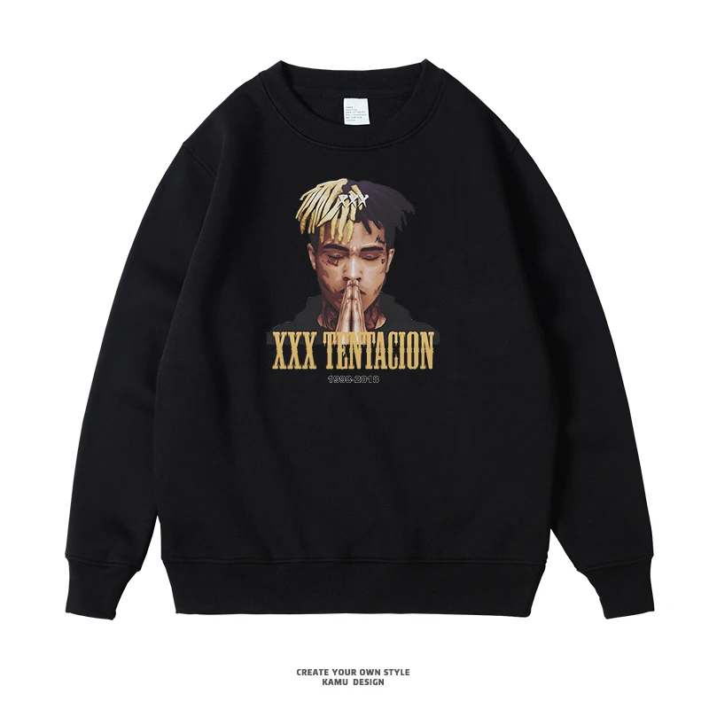 

Xxxtentacion Print Fleece Hoodies Sweatshirts Streetwear Men's Hoodies Hip Hop Pullover Hooded Tops Male Harajuku Sweatshirt