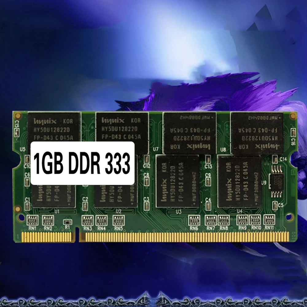 Оперативная память для ноутбука ФО 333 МГц 200PIN 1 ГБ/DDR1 DDR333| |