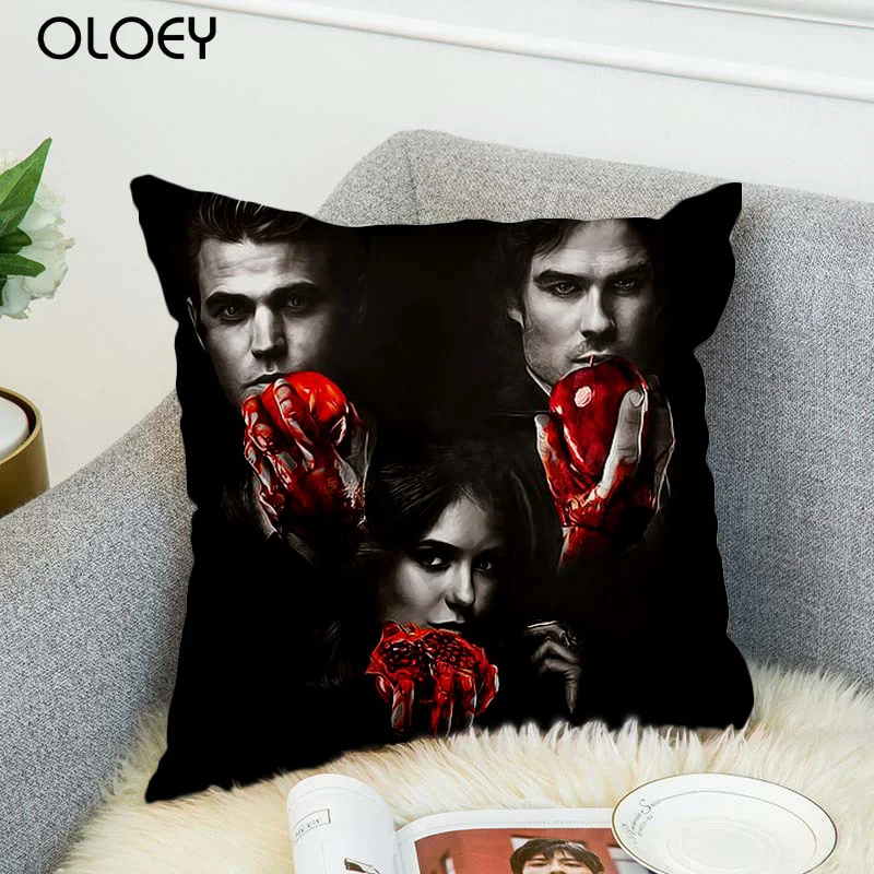 

the Vampire Diaries Pillow Case Polyester Decorative Pillowcases Throw Pillow Cover style-6
