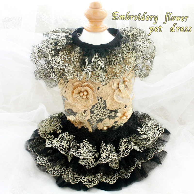 Бесплатная доставка платье для собаки ручной работы Одежда домашних животных