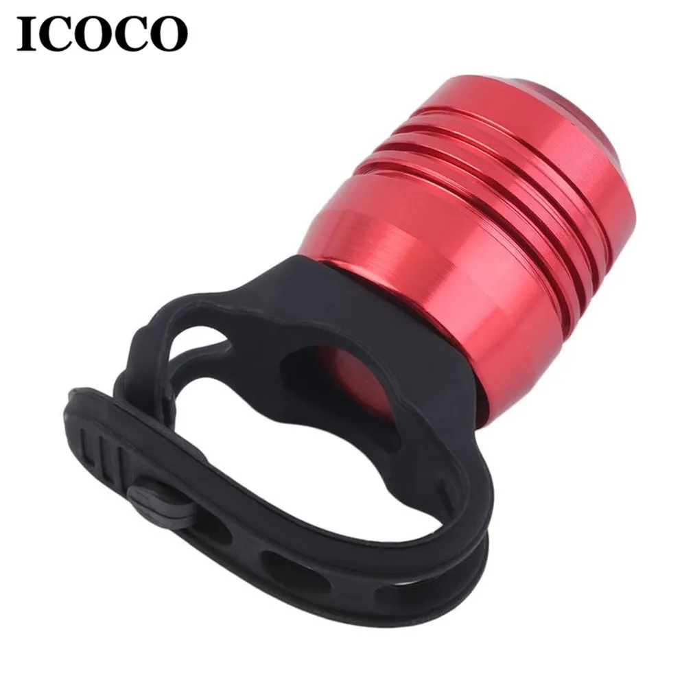 ICOCO USB Перезаряжаемые Алюминий сплав силиконовый чехол со светильник с 3-режим для велосипеда велосипедный задний Предупреждение красный светильник оптом