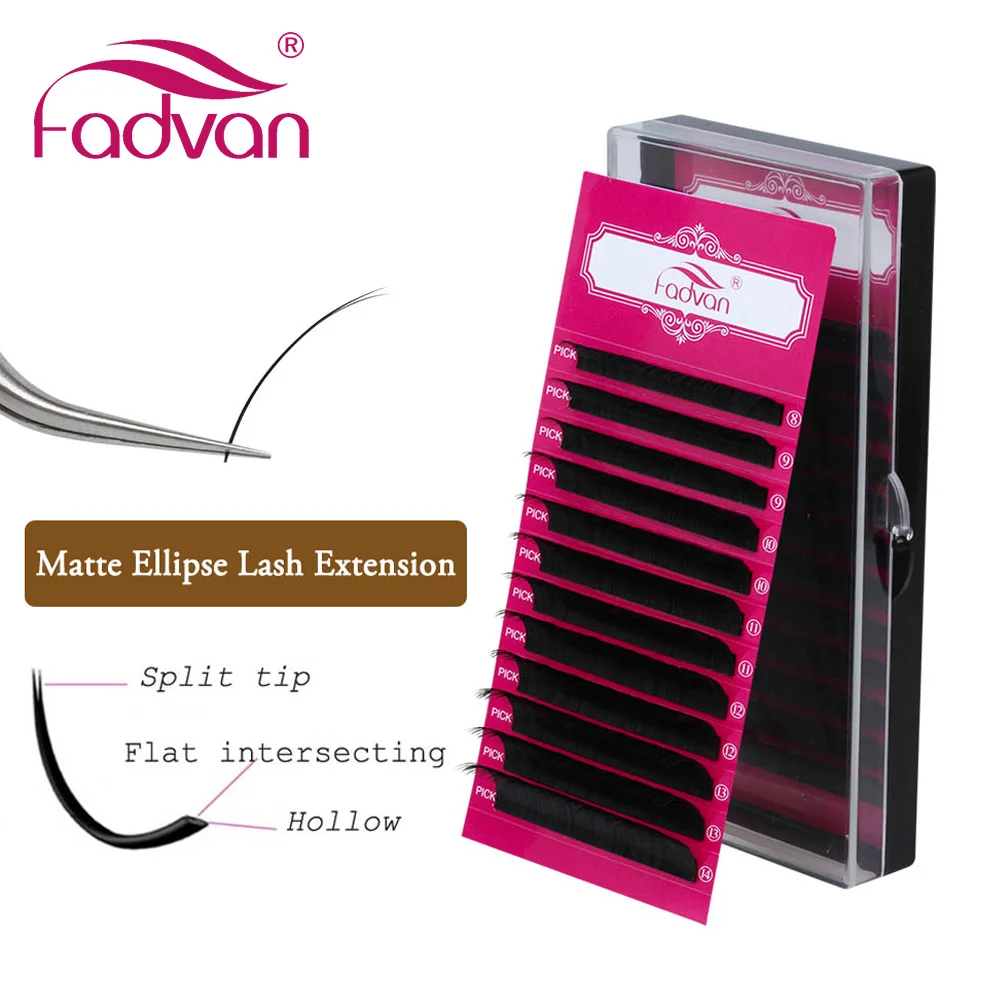 Split Tip Fadvan плоские накладные ресницы матовые эллипс макияж Накладные для