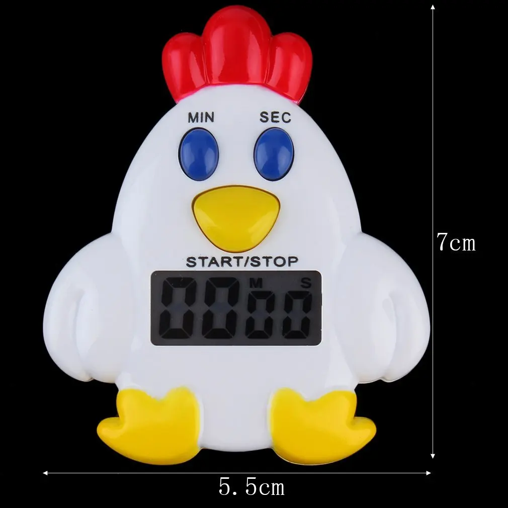 

Dropshipping Mini Family Reminder Cartoon Adorable Chicken Kitchen Timer 99 Minute 59 Seconds Cooking Mechanical Alarm Bell