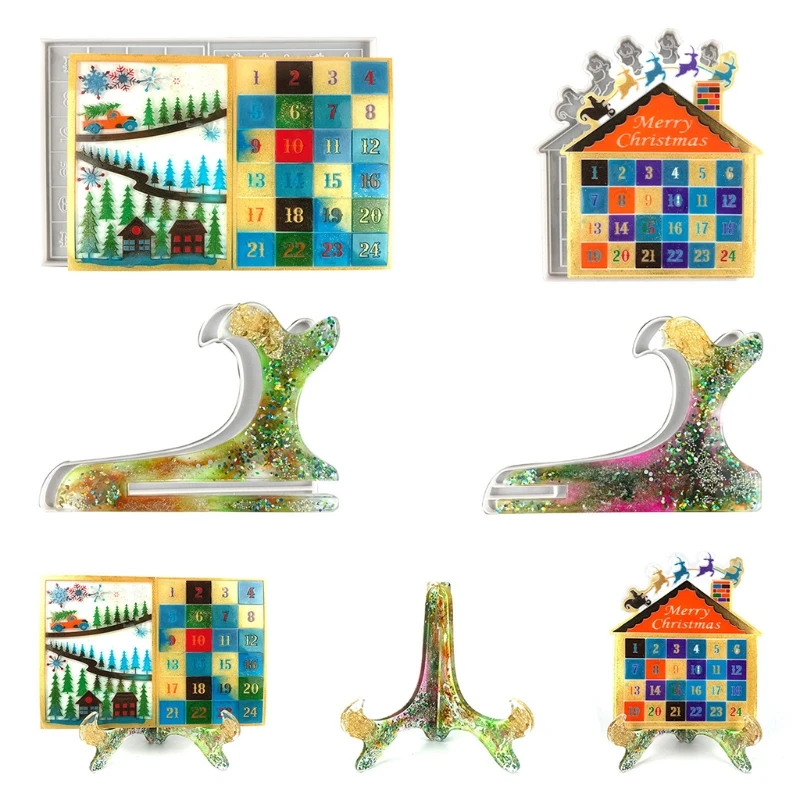

DIY Crafts Moulds Set for DIY Countdown Calendars Home Decorations Handmade Gifts Washable High Temperature Resistant