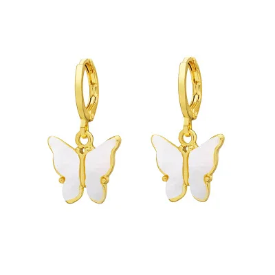 

Wjbyrzi Resin Trendy Animal Women Dangle Earrings Butterfly Earrings 2020 New Fashion Korean Girl Earrings For Female Jewelry