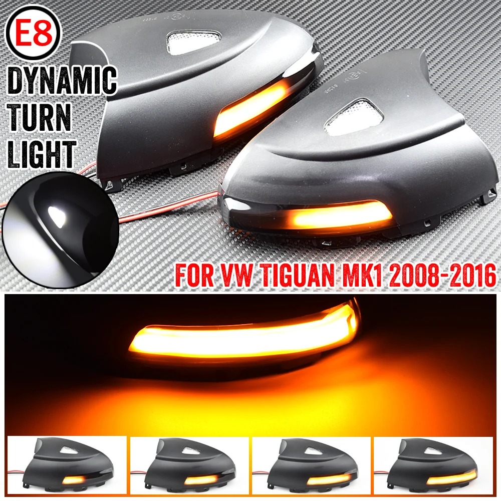 

Для VW Volkswagen Tiguan MK1 2008-2016 светодиодный динамический поворотов последовательного сторона боковое зеркало индикатор светильник лужа светильн...