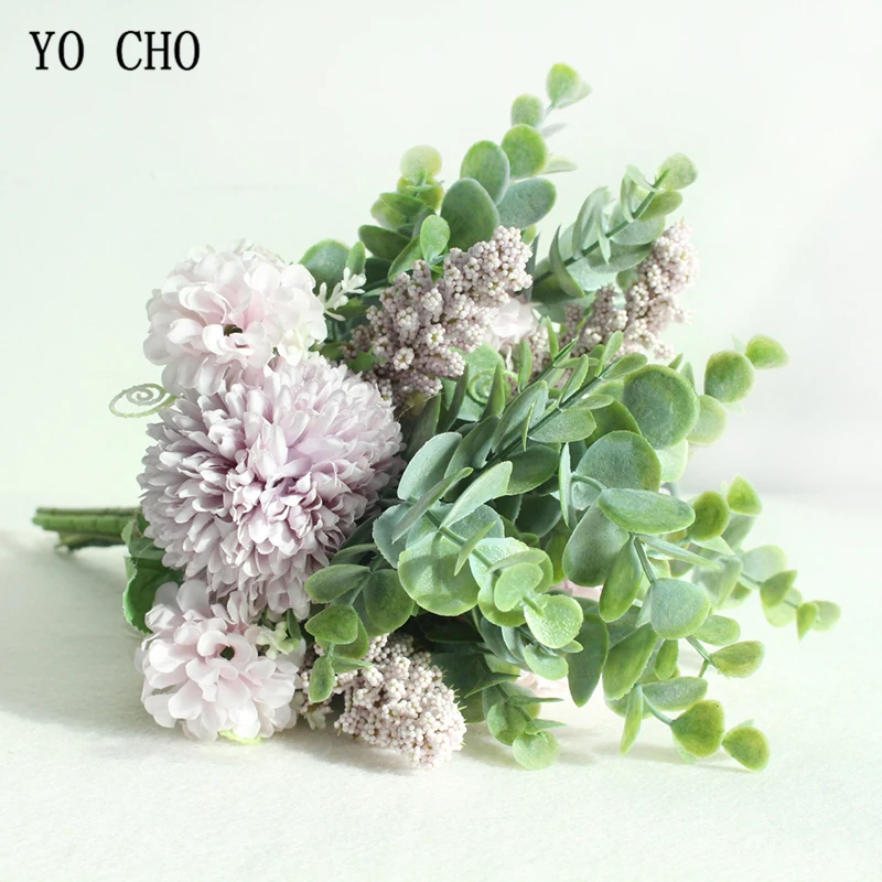 YO CHO Хризантема свадебный цветок искусственный китайский краб яблоко для