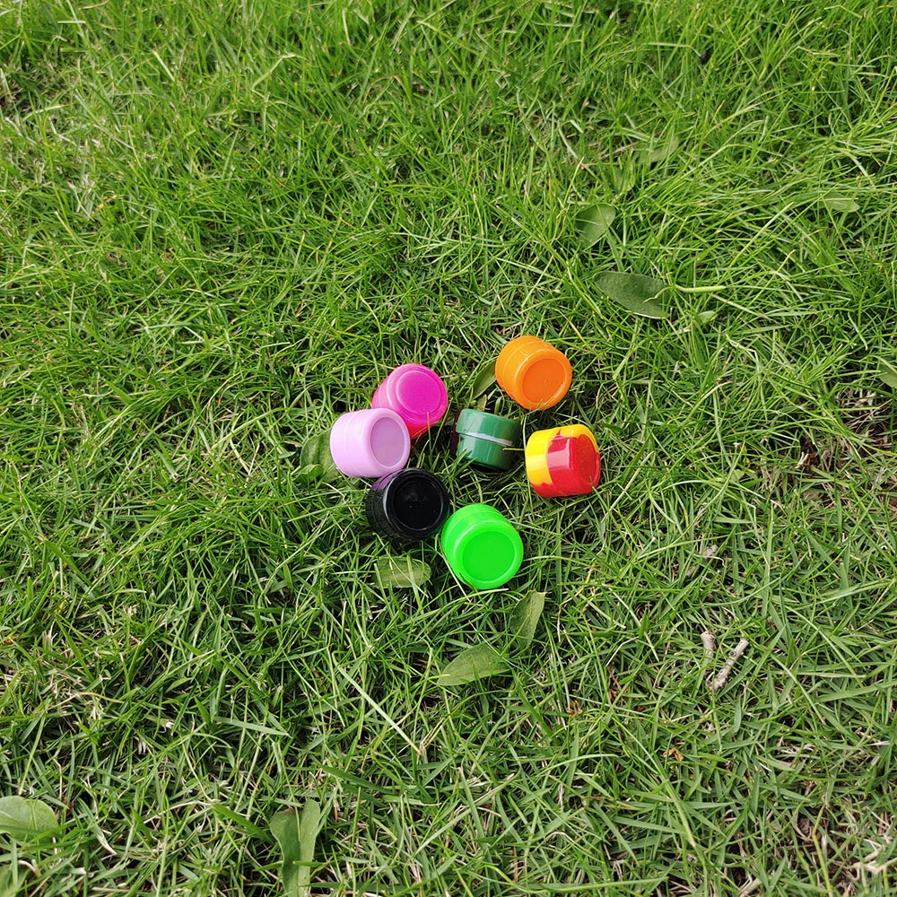 2 мл силиконовые банки контейнер для воска пищевой круглой формы чехлы держатель