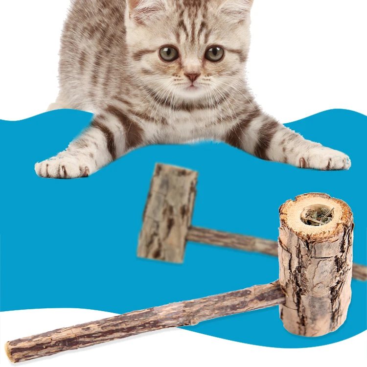 Приспособление для чистки зубов кошек деревянная Мятная игрушка из чистого