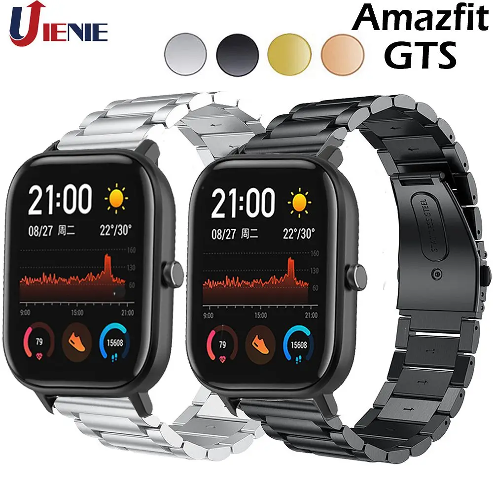 

20mm Stainless Steel Band Bracelet for Xiaomi Huami Amazfit GTS 2/GTR 42mm/Bip Lite Smart Watch Strap Luxury Wristband with Tool