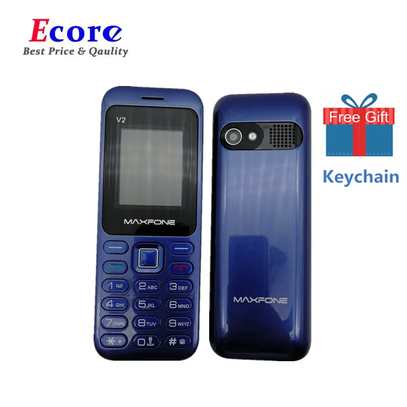 Кнопочный мобильный телефон Maxfone V2 1,77 дюймовый экран 1200 мАч две sim-карты с камерой Bluetooth Flashligh FM дешевые сотовые телефоны