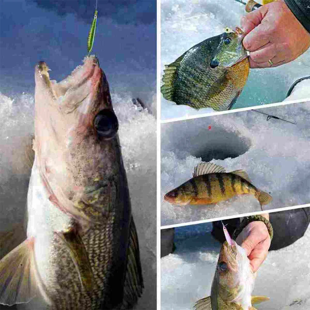 

26PCS/Lot Ice Fishing Lure Set Fishing Hook Drop Ice Jig With An Eyelet Winter Fishing Hook Accessories