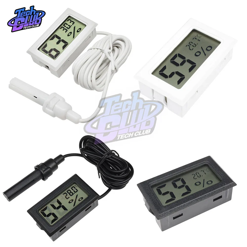 Цифровой термометр-гигрометр с ЖК-дисплеем -20 ° ~ + 80 |