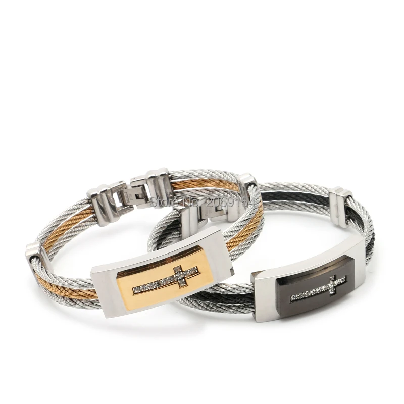 Мужской браслет с крестом очаровательное ювелирное изделие чешский сверлильный