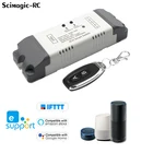 Поддержка Google Home Совместимость eWeLink Wi-Fi, 2 канала реле умный Модуль Автоматизации 220 вольтным и переключатель