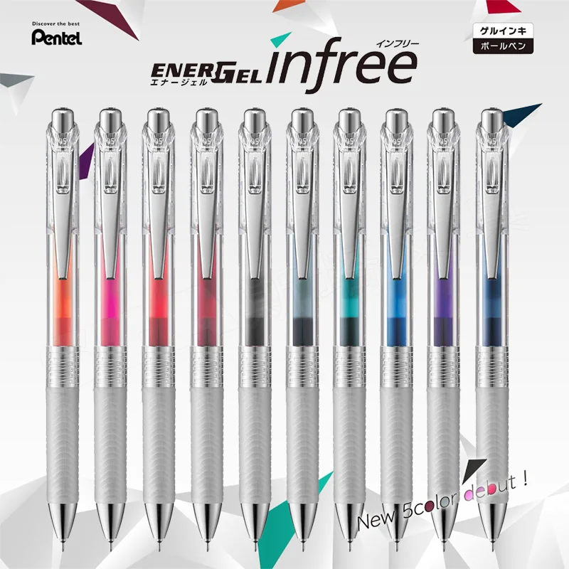 1 шт. японская прозрачная гелевая ручка Pentel BLN75 гладкая и быстросохнущая деловая