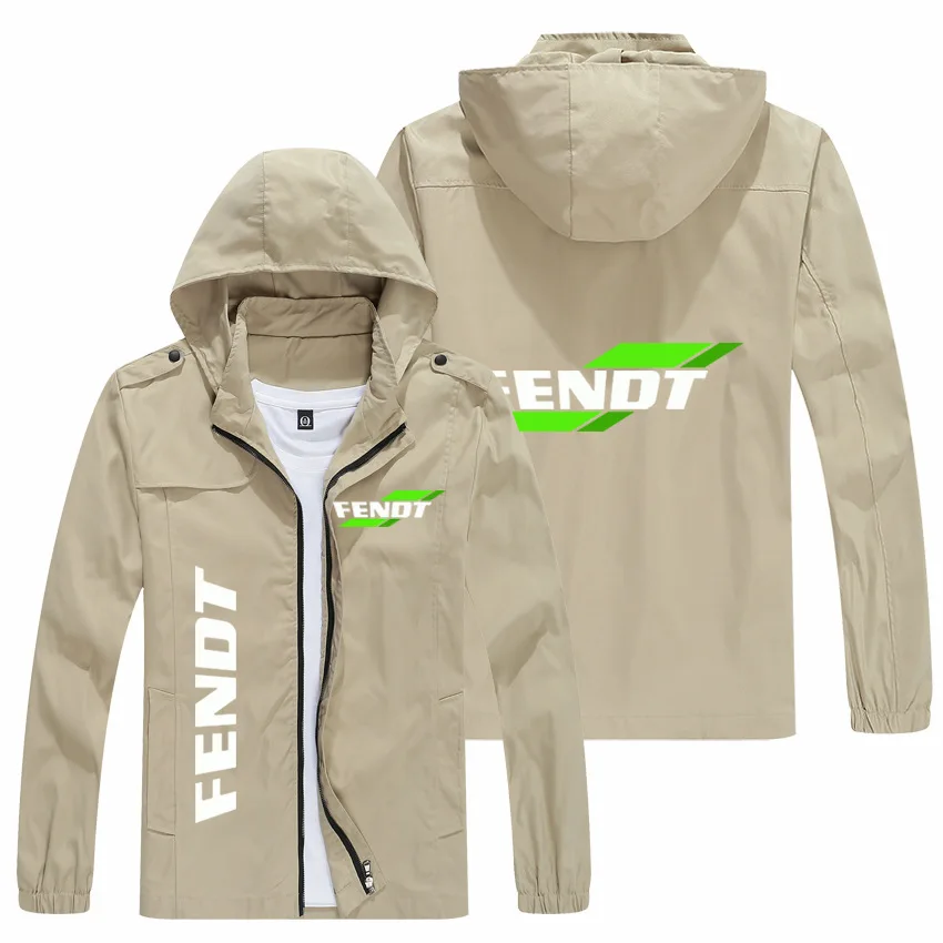 

Spring and Autumn Men's FENDT LOGO jackets Popular Printed casual fashion loose biker jacket Men's street baseball uniform