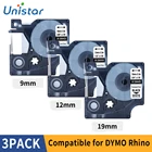 Сменная этикеточная лента Unistar для Dymo Rhino, Перманентный винил A18443, A18444, A18445, совместимая с DYMO Rhino 4200,5000,5200,6000