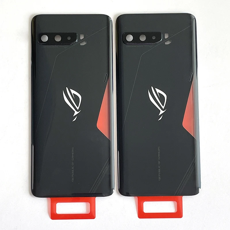 6,59 "Original para Asus ROG 3 ROG Phone 3 ZS661KS Strix, cubierta trasera, lente de marco de c&aacute;mara + pegatina 3M, carcasa de vidrio de bater&iacute;a para puerta trasera-2