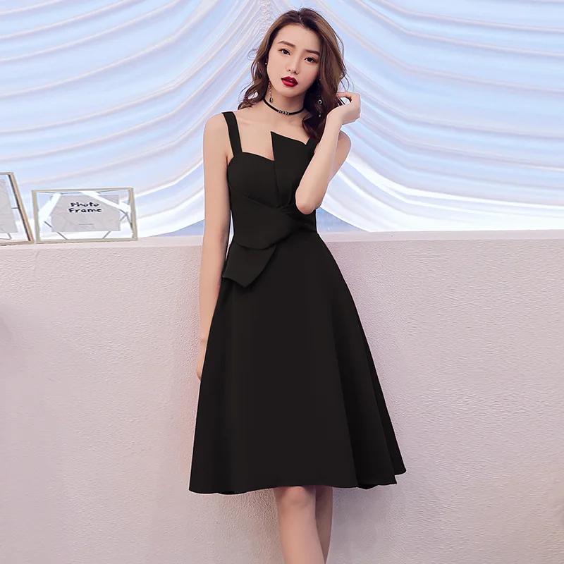 

Gray Short Evening Dress Sexy Spaghetti Strap Banquet Dress Temperament Slim Party Dress Elegant A-line Prom Dress Big Size 3XL