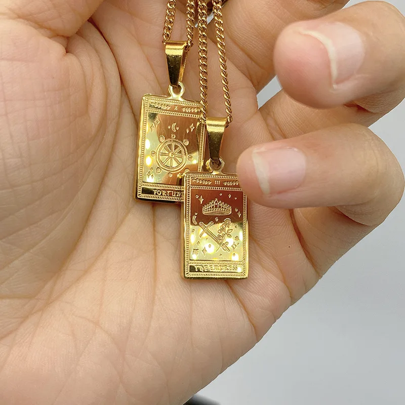 Коллекция 2021 года винтажное женское ожерелье из нержавеющей стали с подвеской