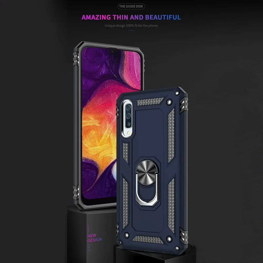 LAPOPNUT Stand Magnetic Silicone PC+TPU Case for Samsung Galaxy A71 A51 A70 A30 A50 A40 A20e A10 A20 A41 A21s Shockproof Cover | Мобильные