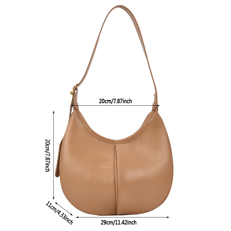 

Fashion Dumpling Bag Ladies Solid Color Shoulder Bags Semicircle New Style Underarm Bag Summer Crossbody Bags Women Handbags