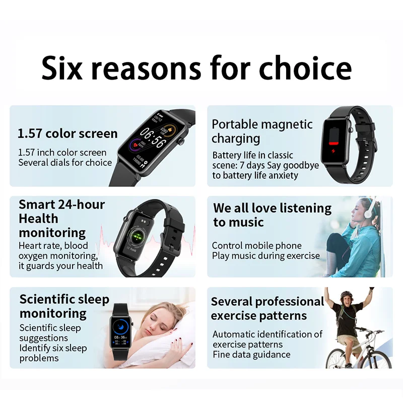 

New Smart Watch Band Women Men Waterproof Blood Pressure Monitor Smart Wristband Smartwatch Bracelet Wristband For Android IOS