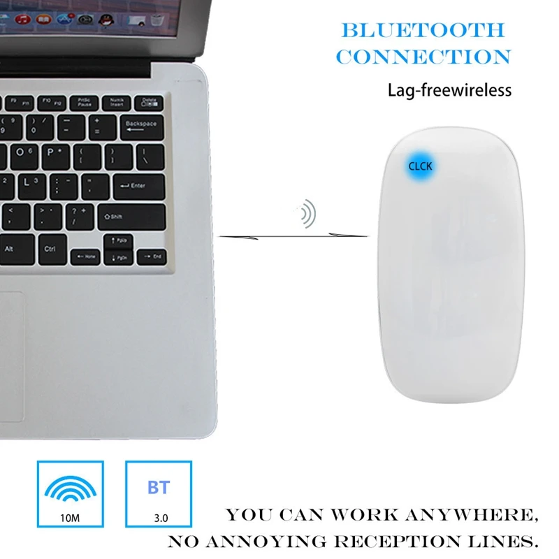 Эргономичная тонкая дуговая Bluetooth-мышь беспроводная Волшебная оптическая