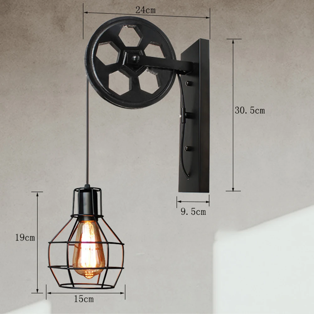 Электрическая лампочка эдисона настенная розетка Винтаж веревка настенный