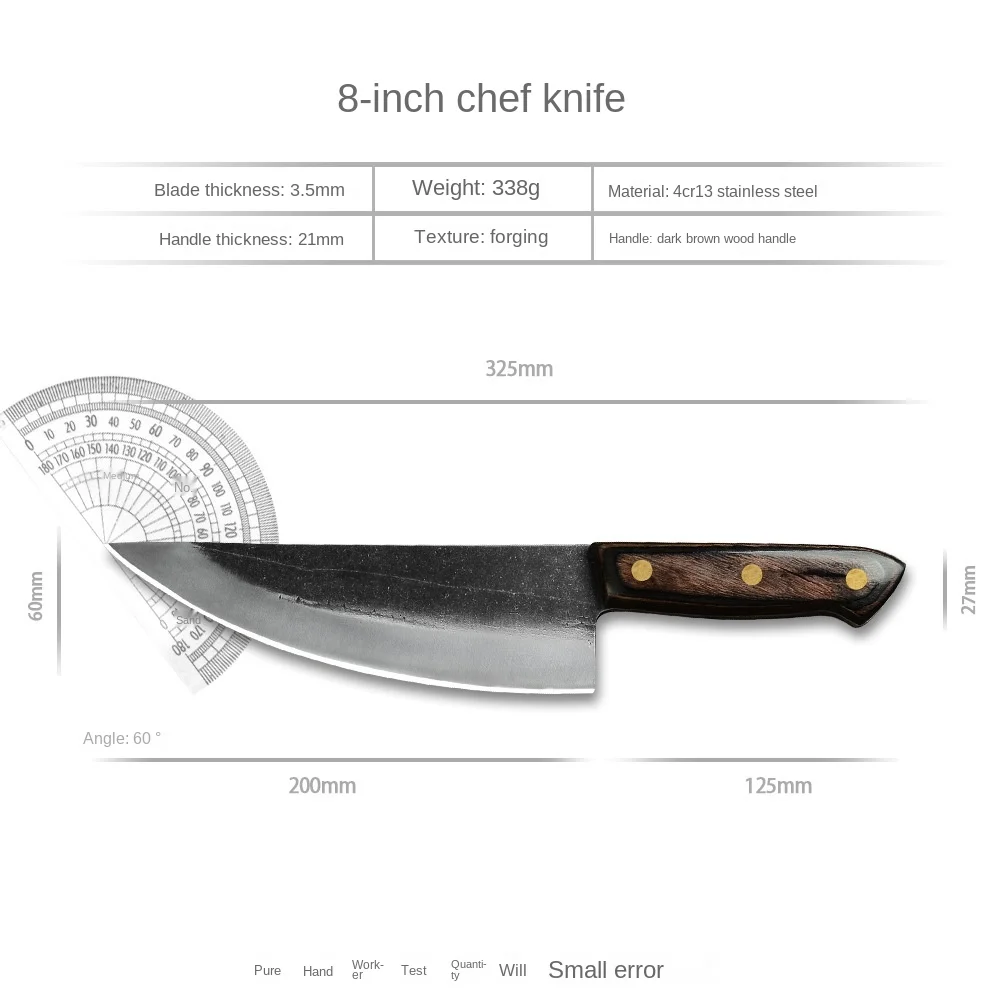 

Chinese Forged Chef Knife Stone Noodle Washing Stainless Steel Old-Fashioned Vegetable Cutting Slicing Knife Cooking Knife