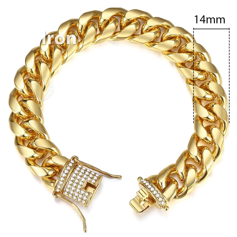 Мужские браслеты Davieslee золотой браслет цепочка с кубинской цепочкой в Майами