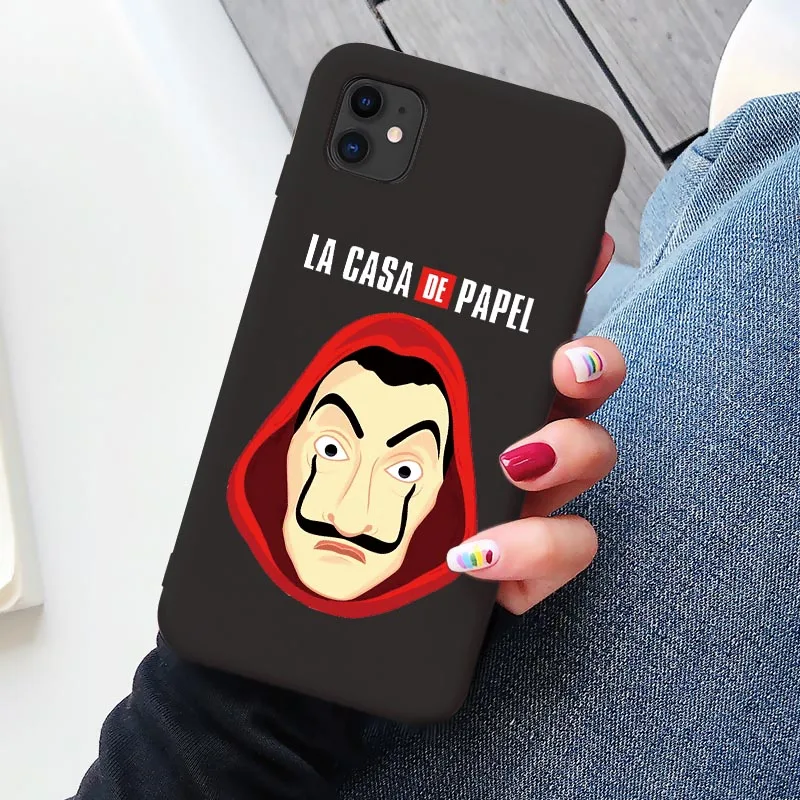 

Spain TV Money Heist Phone Case Soft For Iphone 11 12 Pro Max SE2 Back Cover La Casa De Papel for Apple X XS MAX XR 7 6S 8 Plus