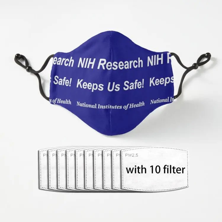 

NIH Research Keeps Us Safe Mask T shirts and more Adult Mask Dust Reusable Polyester Face Mouth Mask