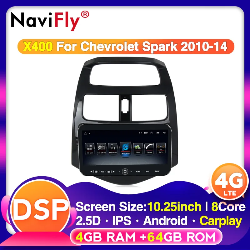 10 25 дюймов 4G LTE IPS DSP Android головное устройство для CHEVROLET Spark Beat Matiz Creative 2010 2014 Радио
