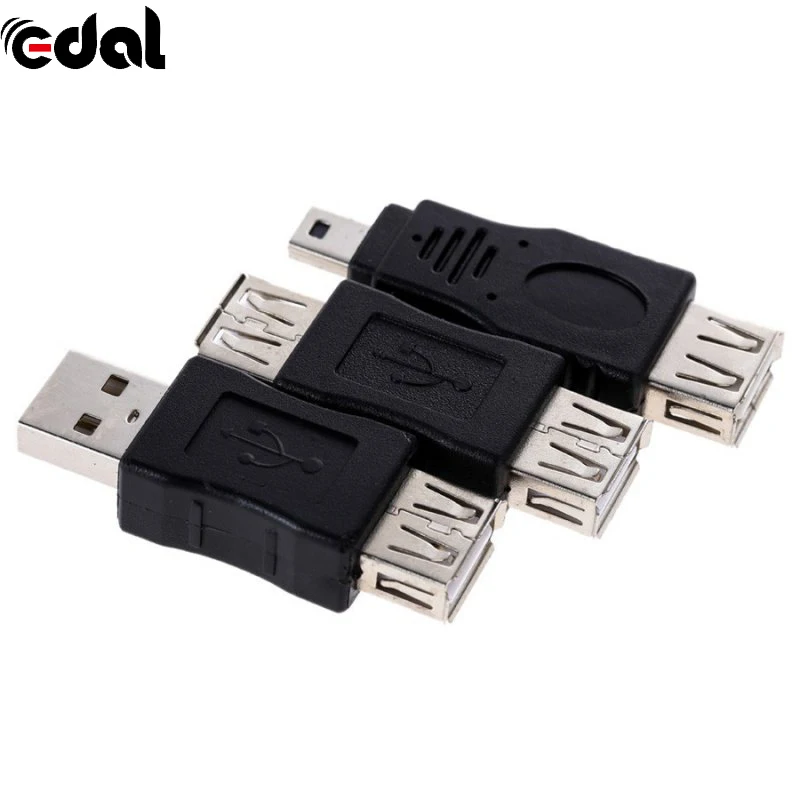 EDAL 10 шт. OTG 5-контактный Переходник F/M USB штекер-гнездо микро мини-штекер для